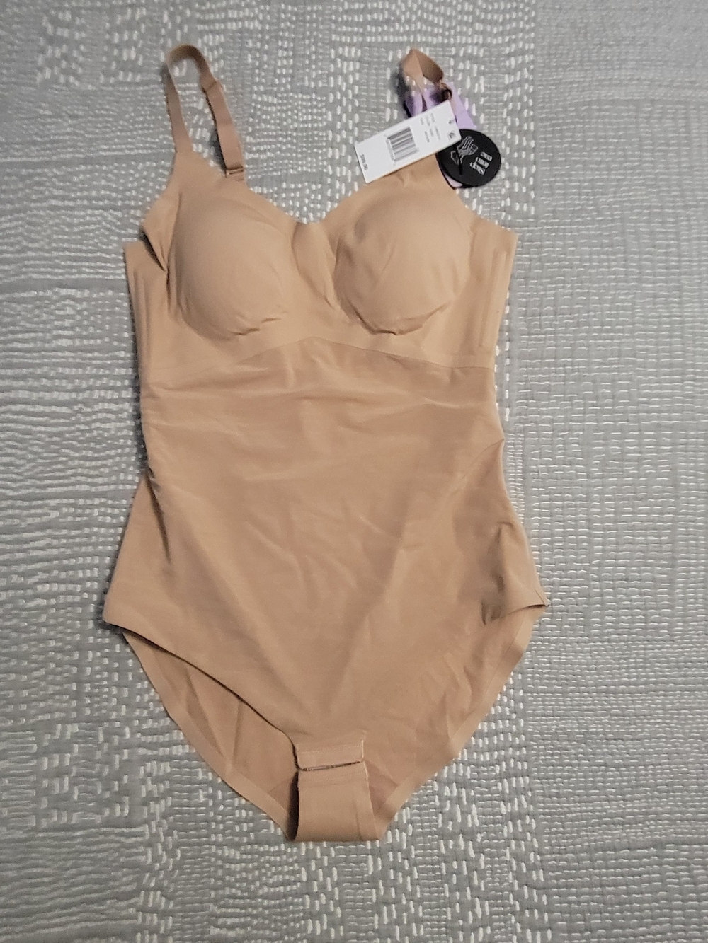 Honeylove Nude Shapewear Bodysuit with Built-In Cups